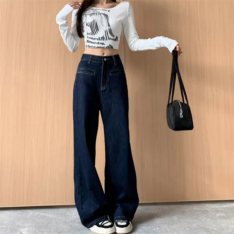 

Женские прямые джинсы на лето, свободный крой, тонкие удобные эластичные хлопковые джинсы с высокой талией, джинсовые брюки, брюки больших размеров