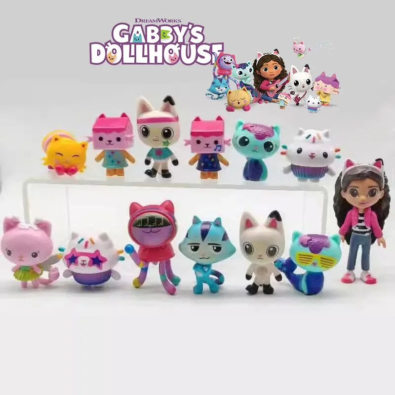 Gabby Dollhouse Figurines Cartoons Anime Merchandise Cakes Doll Boys & Girls Tabletop Car Decorations Birthday Party Gifts Hot