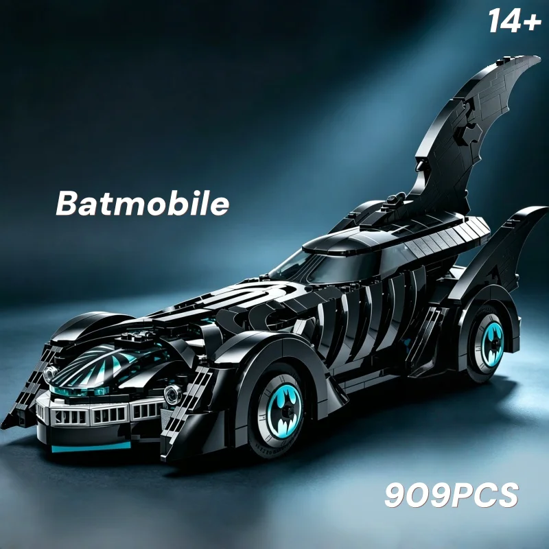 

909PCS Bat Super Sports Car Building Blocks 76304 BatmobiModel Educational DIY Bricks Toy For Adults Birthday Festival Gifts