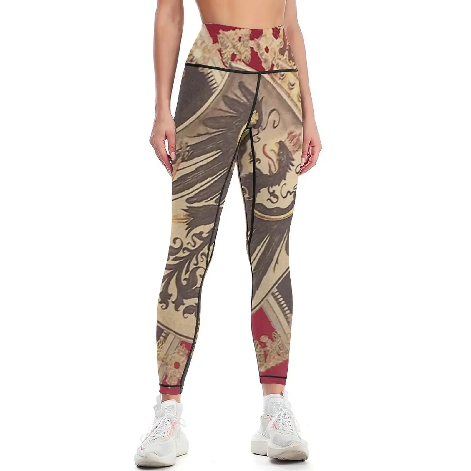 

German Eagle and Iron Cross of Prussia Leggings Tight fitting woman workout shorts gym wear Women's trousers Womens Leggings