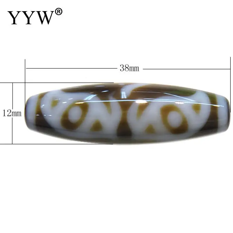 

1pc Natural Tibetan Agate Onyx Dzi Beads Oval Japan Eight Pattern 38x12mm Jewelry Making DIY Necklace Bracelet Tibetan Dzi Beads