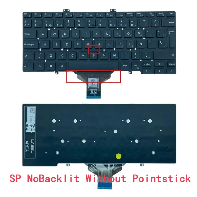 Replacement Backlit Laptop Keyboard US RU SP LA UK AR BR PT For Dell Latitude 7400 E7400 L3400 5400 Notebook PC