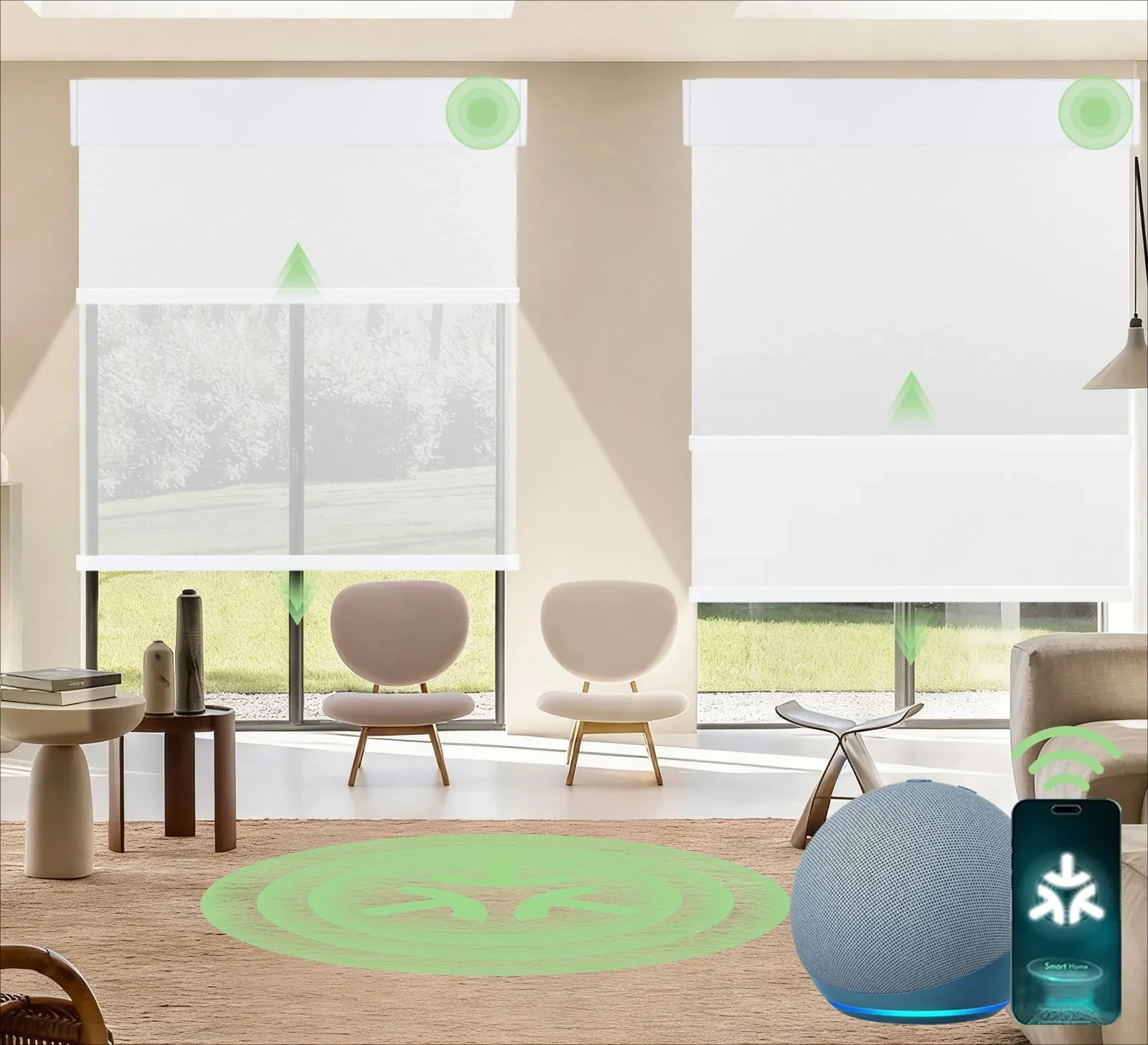 Cover Box Automatic Blinds for Windows Compatible with Alexa, Google Home, Homekit Motorized Matter Roller Shade with