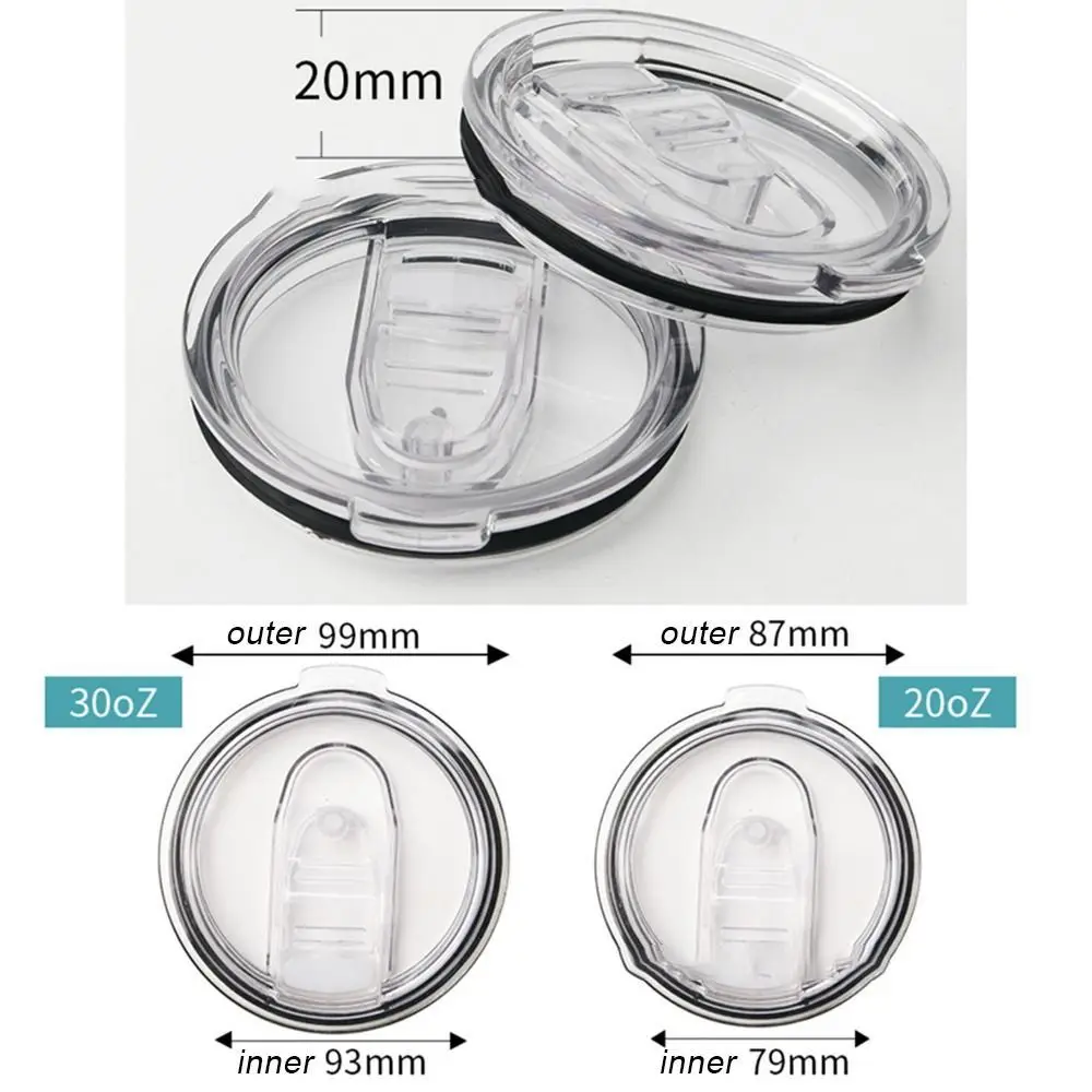 20/30Oz Sealing Bottle Cover Splash Spill Proof Plain Plastic Replacement Lids for Yei Tumber Cup Multicolor Themos Cup