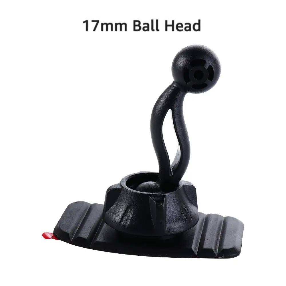 Mobile Phone Holder 17mm Ball Head 17mm Ball Head Holder Sticker Base Black ABS Durable Car Dashboards