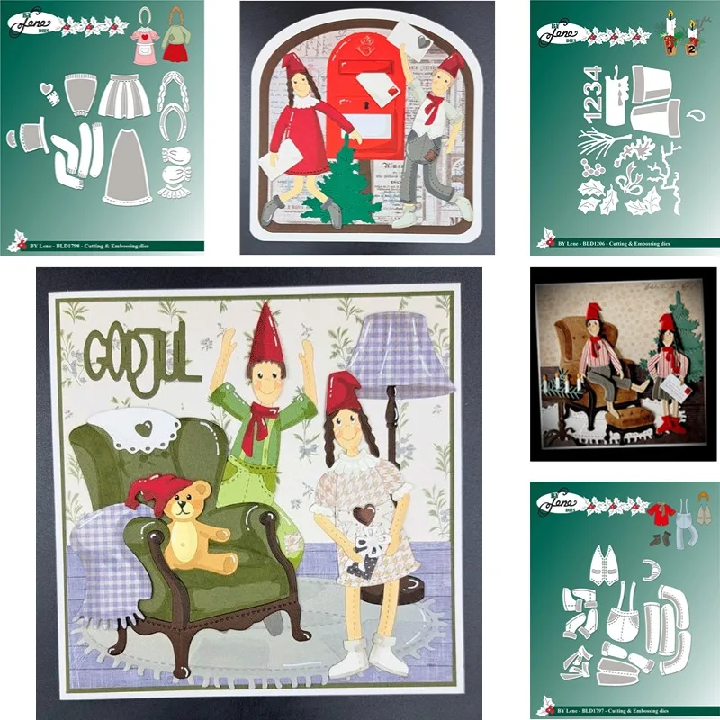 Santa Adventslys marioneta y sombrero lindo marco de corte de Metal troqueles 2025 nuevos plantillas DIY sucata reserva papel hacer manualidades cortes