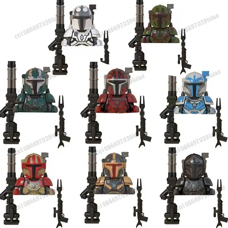 

Hot Toys STAR WARS Mandalorian Building Block Mini Robot Figure Toy Bricks Assembling Doll Building Blocks Birthday Present