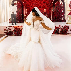 AZLE-Robe de Soirée de Mariage Sirène en Satin et Tulle, Tenue de Patients Africains en Dentelle à Paillettes, Maille Bouffante, Aso Ebi