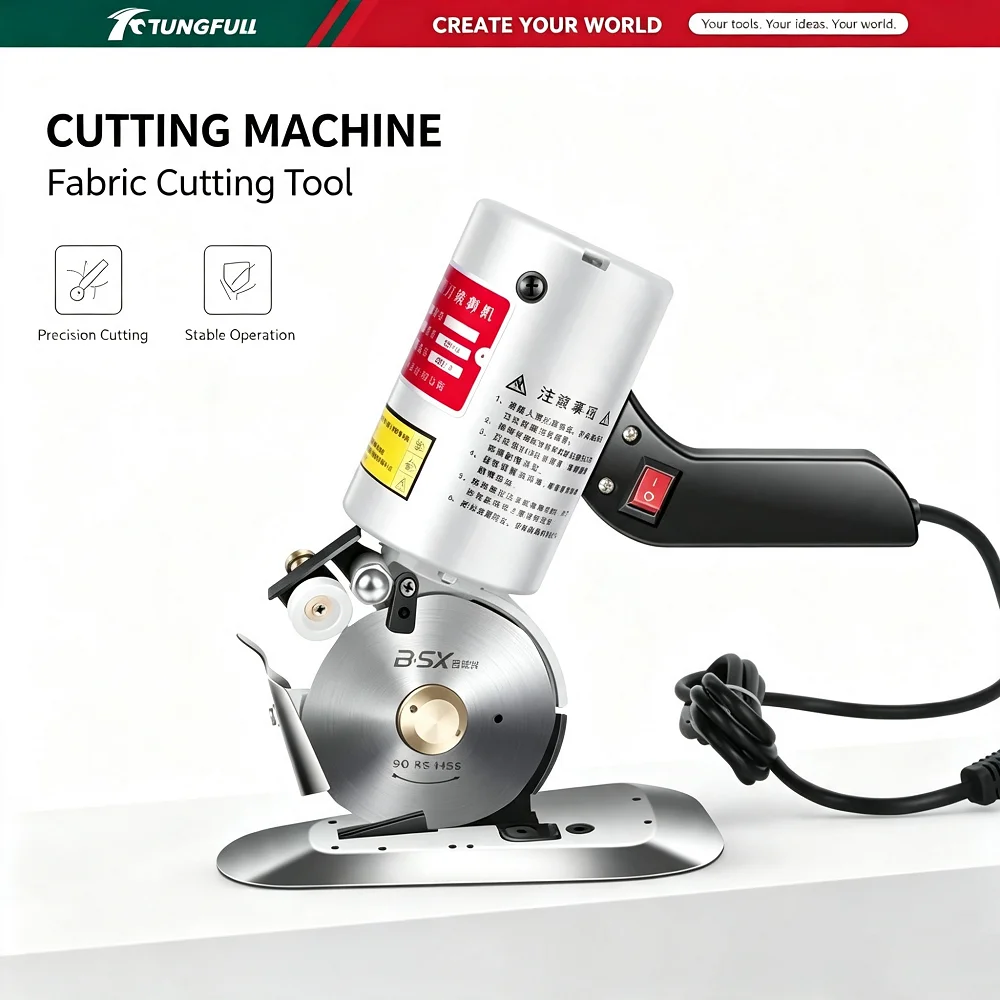 Electric Scissors Cutting Handheld Carpet Leather Clothing Fabric Cutting Lithium Electric Scissors Round Knife Cutting Machine