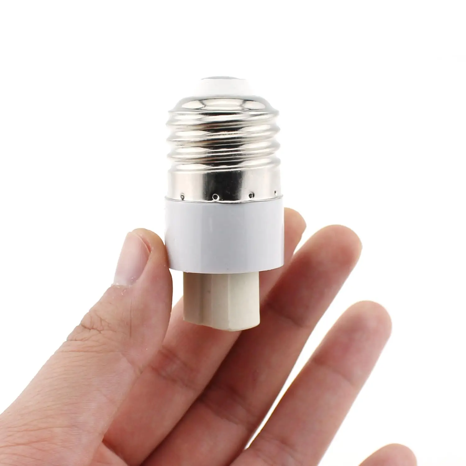 6PCS Practical Lamp Converter Bulb Adapter Lamp Holder Converter White E27 to G9 Conversion Screw Head 56MM x 29MM/2.2 inches x