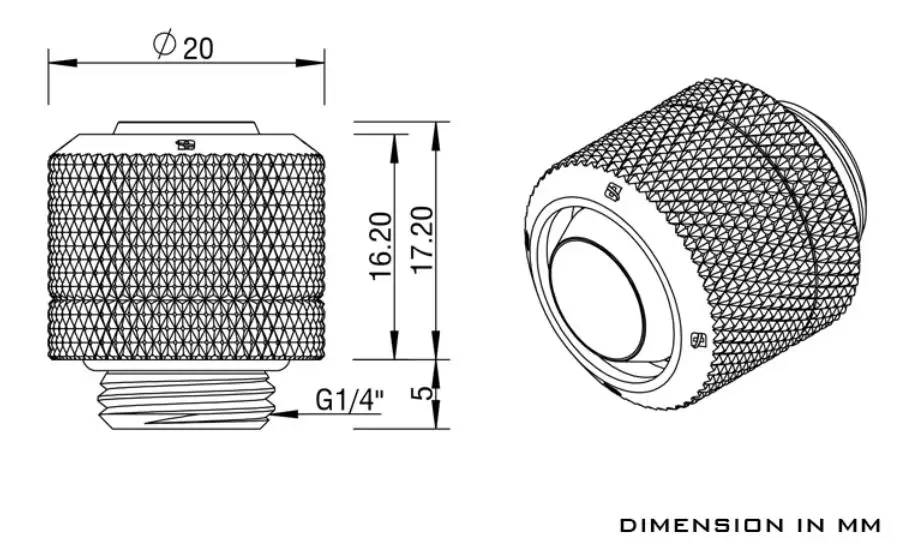BARROW THKN-3/8-B03 Fitting use for Inside Diameter 9.5mm + Outside Diameter 12.7 Soft Tube 3/8