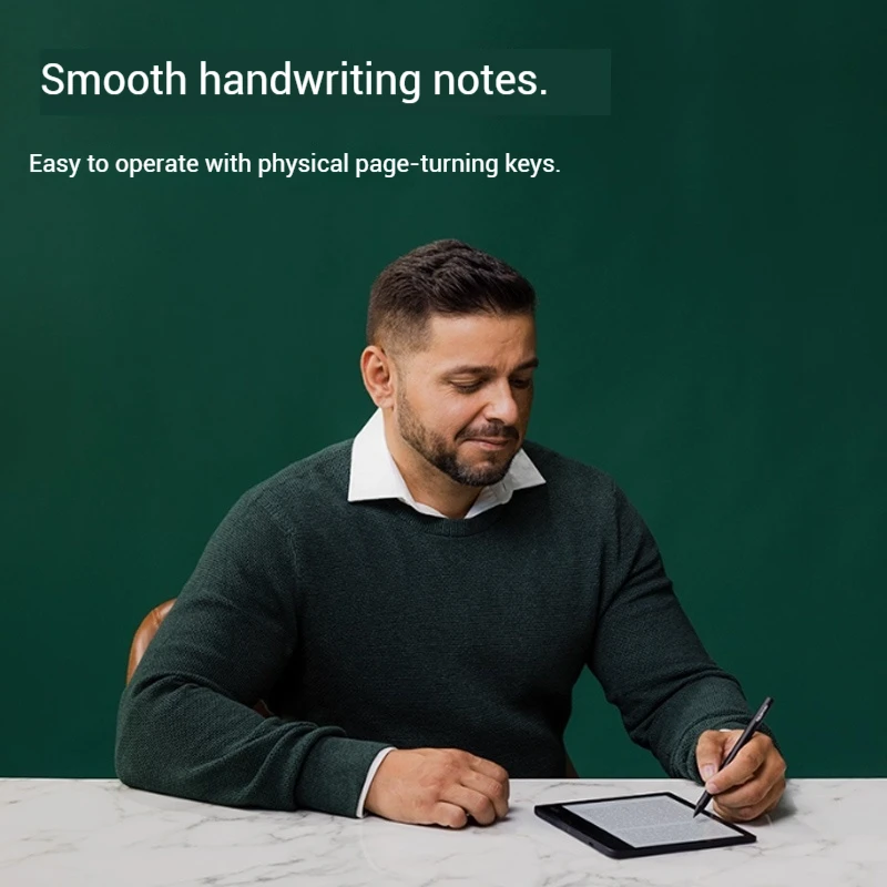 Rakuten Kobo E-Reader Sage شاشة كبيرة 8 بوصة مع حبر إلكتروني عالي الأداء 1440 × 1920 بكسل متوافق مع الكتابة اليدوية