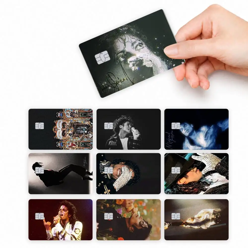 M-Michael Jacksons 4pcs Credit Card Skin Stickers Suitable for Bank Debit Subway Bus Transit Pass Decorative Cover