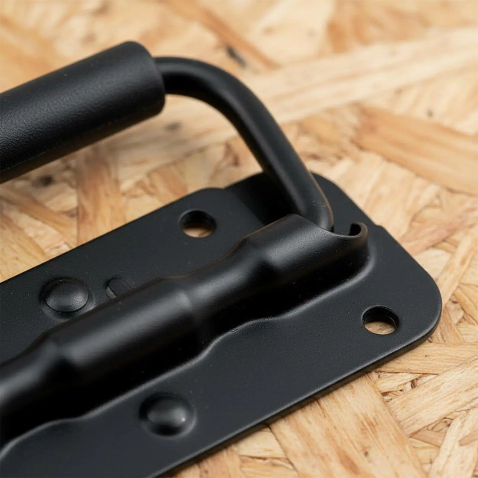 Heavy Duty Folding Handle Spring Load Iron Grip Toolbox Chest Pull-up Handle for Wooden Crate Industrial Use