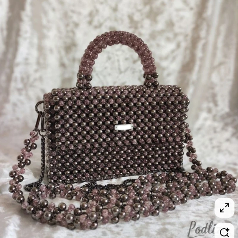 

Acrylic Bead Niche Design Crossbody Shoulder Bag Fashion Versatile Casual Flip Small Square Bags Can Be Wholesale Carried Hand