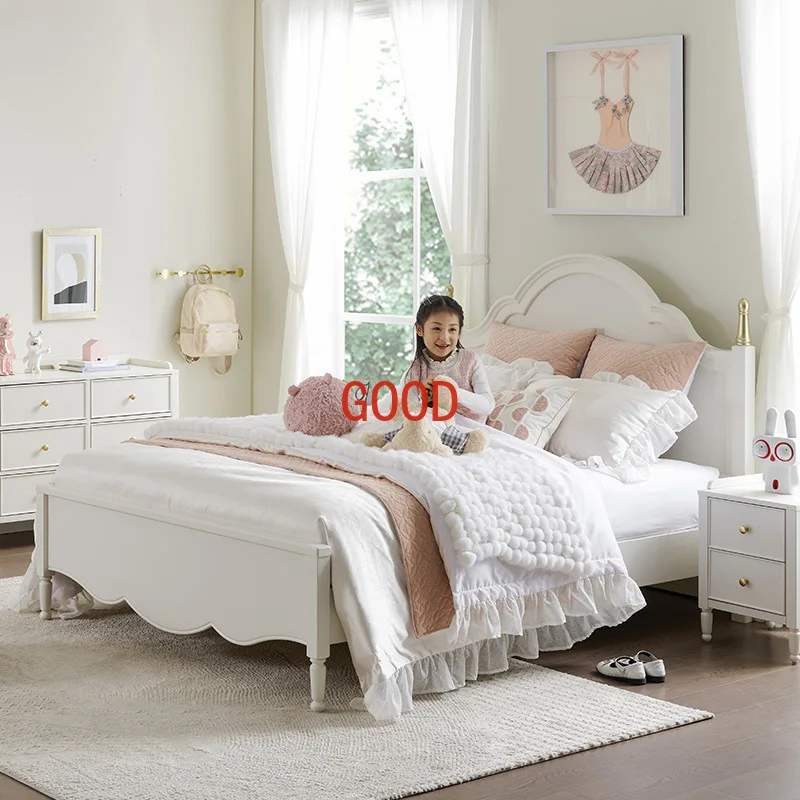 

Детская кровать для девочки белого цвета