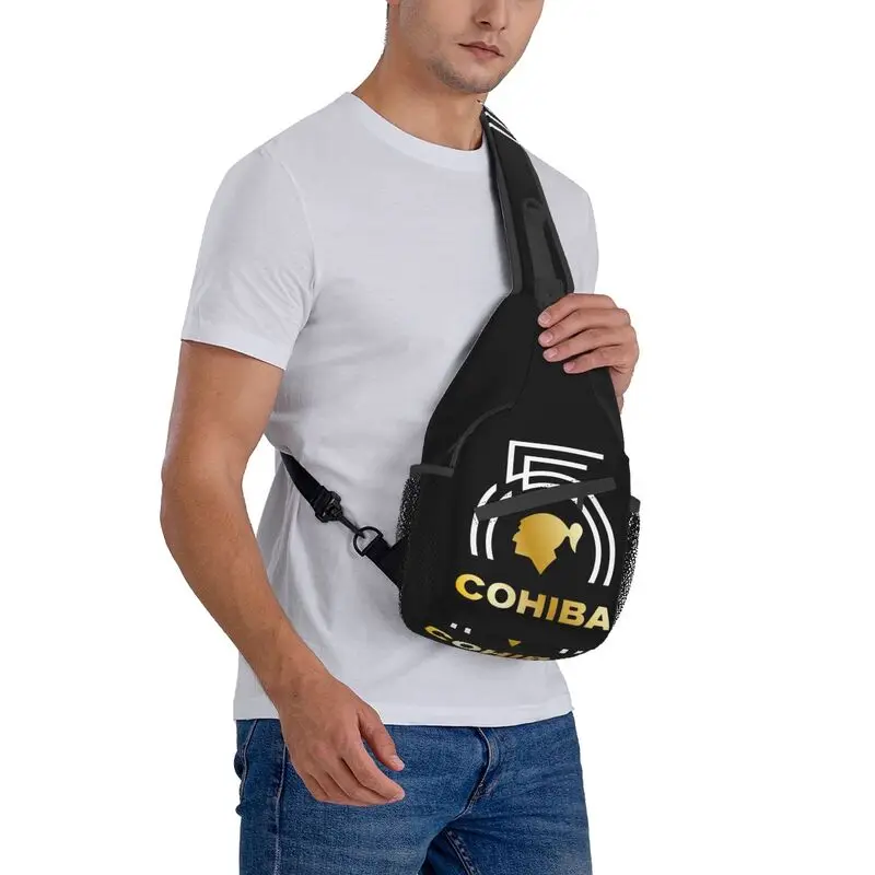 Cool Cuban Cohiba Sling Bag para viagens, mochila de peito crossbody, mochila masculina de ombro