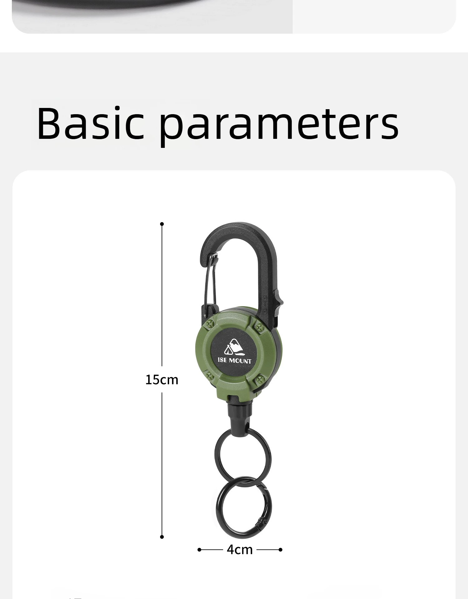 1/4 Stück ausziehbare, einziehbare Schlüsselanhänger-Ausweishalter, robust, mit magnetischem Selbstverriegelungs-Schlüsselring für Herren-Outdoortaschen – Detail 13