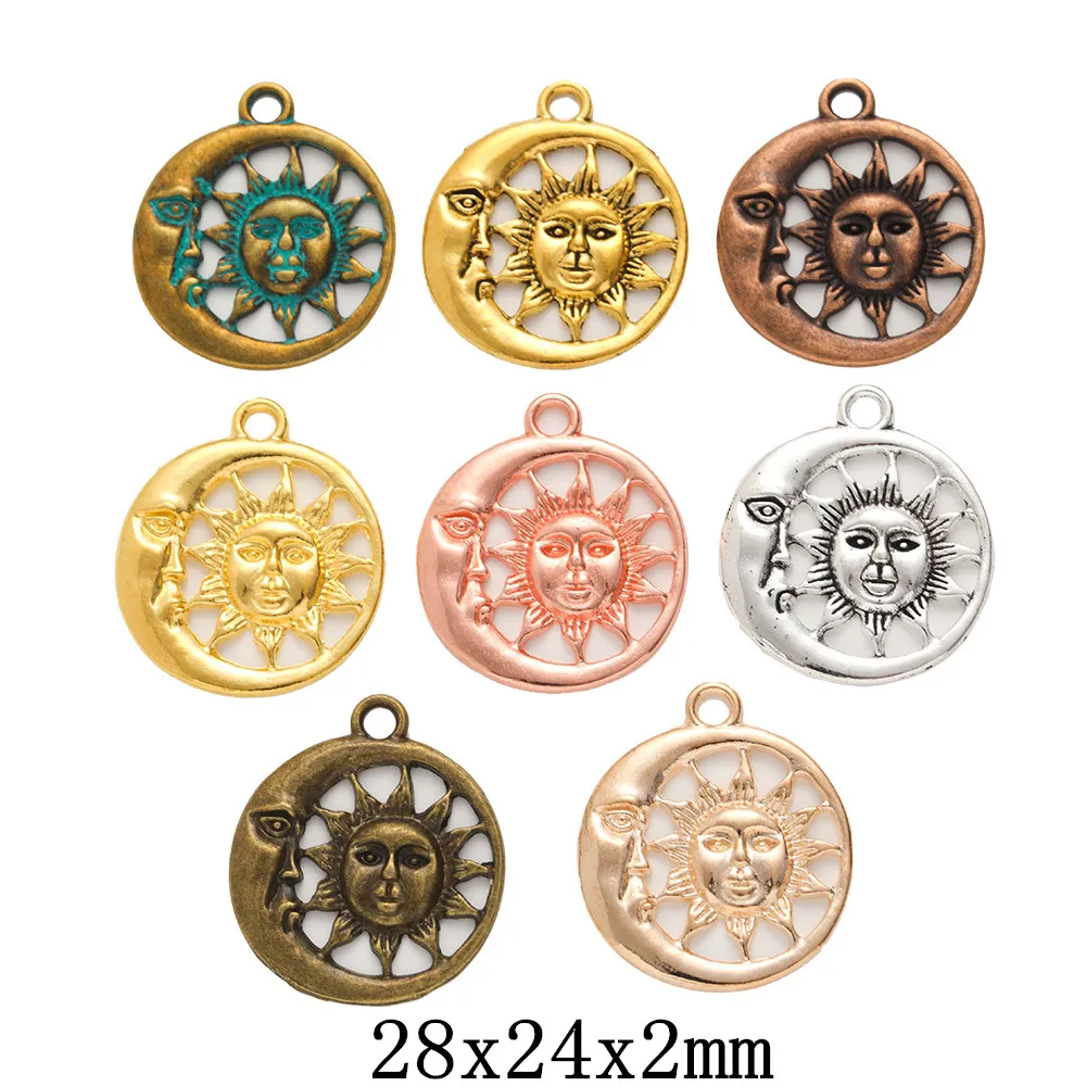 

30pcs sun Craft Supplies Charms Pendants for DIY Crafting Jewelry Findings Making Accessory 2036