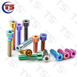 TS 10PCSmotorcycle caliper modified titanium alloy screws M10X10-60mm series cup head inner plum cylindrical plum blossom
