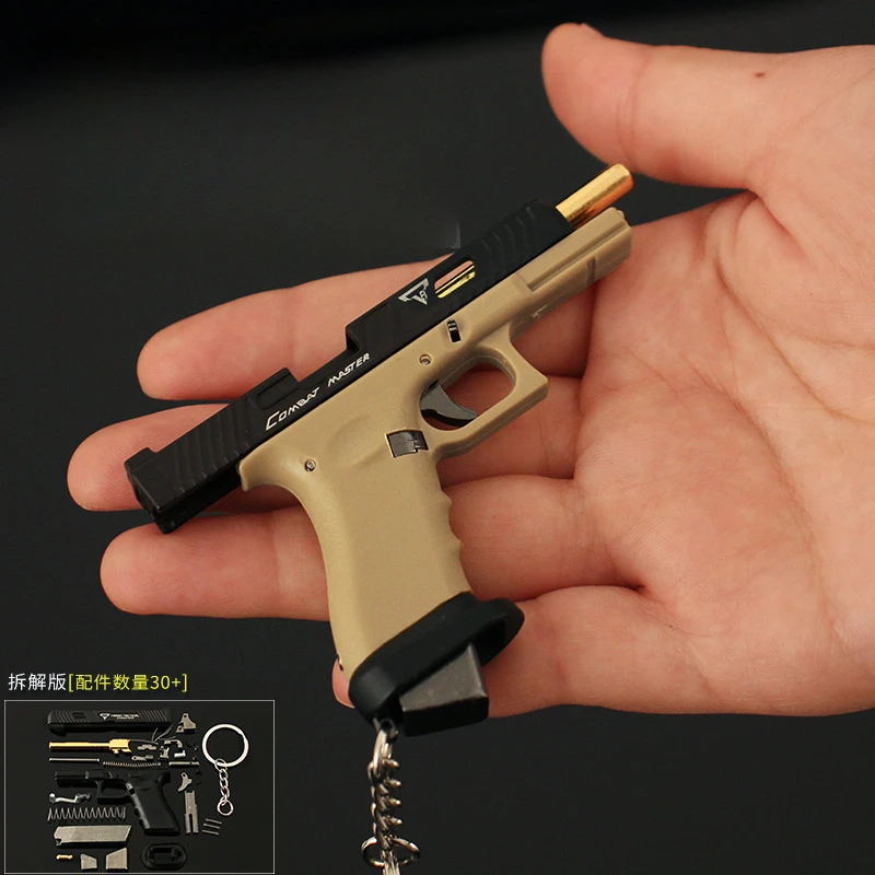 Semi Legering 1:3 G34 TTI Pistool Sleutelhanger Mini Gun Model Monteren Demonteren Speelgoed Pistool Jedi Survival Wapen voor Volwassen Kinderen gift