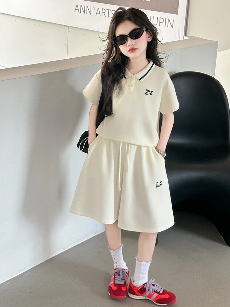 

Girls Lazy Spor Casual ort Sve irt And orts Faionable Two Piece Set Summer Outfit for Teenage Girls