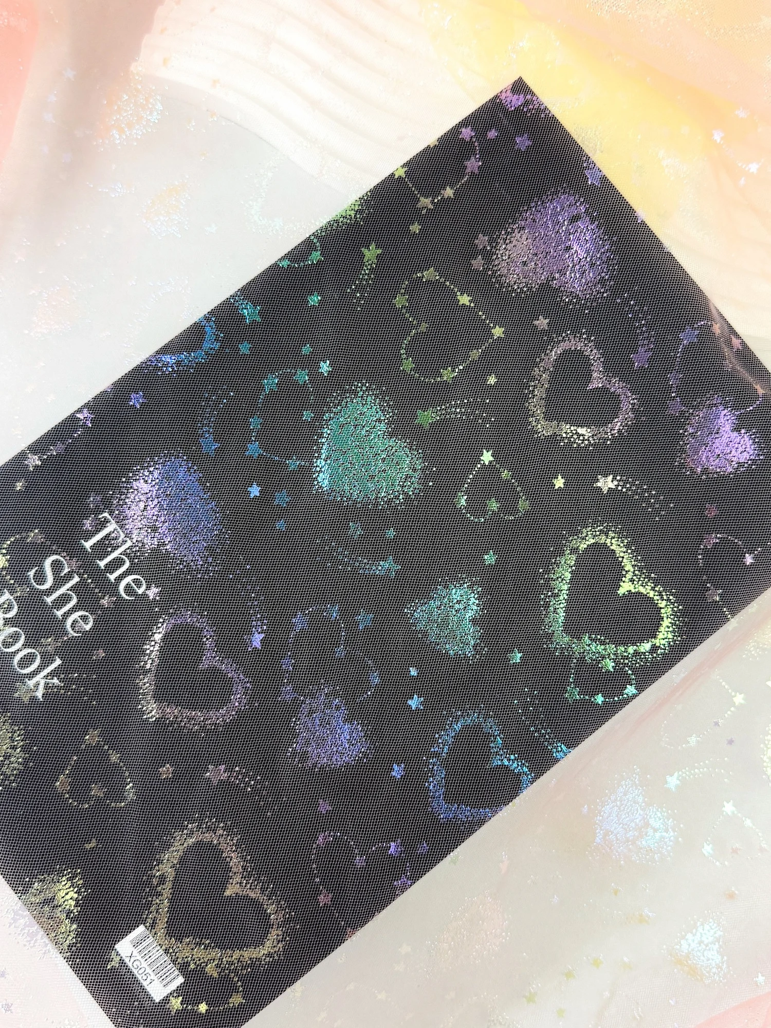 

Meteor ower Sparkling Gold Me Fabric Laser Cutout Heart Design Photoaphy Baund DIY Princ Skirt Material Semi-Tr...