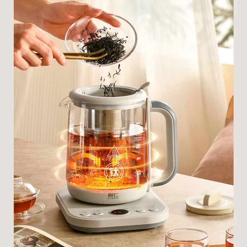 with Tea Infuser for Herbal Tea Brewing Home Office 220V Liven Ti Heating Electric Kettle 1.8L Large Capacity Auto Keep Warm 24H