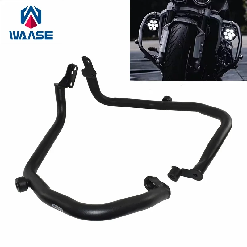 

WAASE Front Bumper Engine Guard Frash Stunt Cage Crash Bar Frame Slider Protector For Triumph Rocket 3 GT 3GT 2020 2021 2022