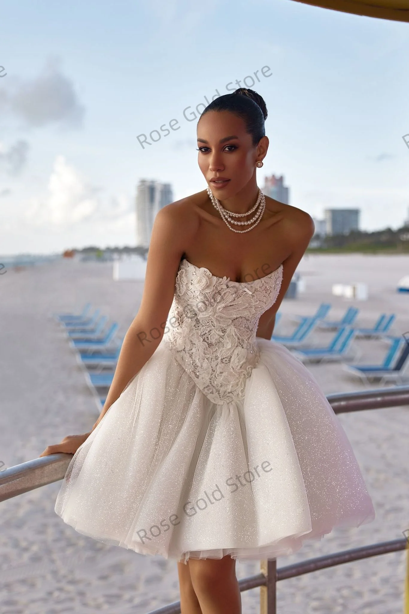 Neue Weiße Kurze Brautkleider Schatz Spitze Appliques Robes de Soiree für Braut Angepasst Mini Tüll Vestido De Noiva