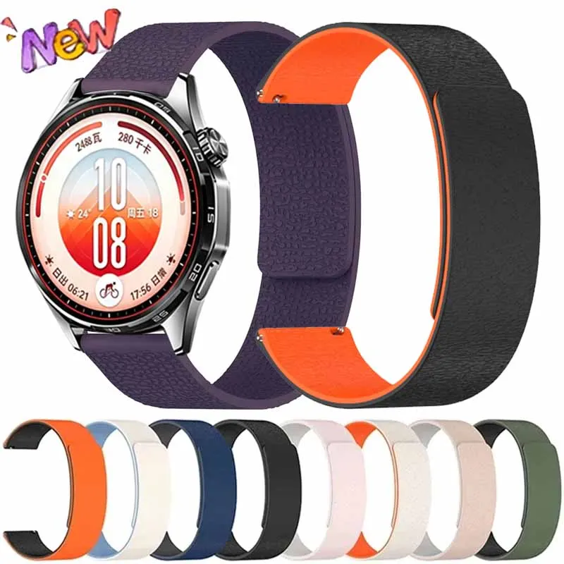 Litchi Stria Silikonarmband für Huawei Watch GT7-6-5-4 Pro, verstellbares Armband für Amazfit Active 3-2 Max/Bip 6-5 Zubehör