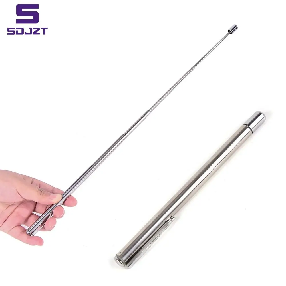 Silver Retractable Handheld Classroom Blackboard Whiteboard Teacher Pointer SP Handheld Retractable Presenter Handheld Pointer