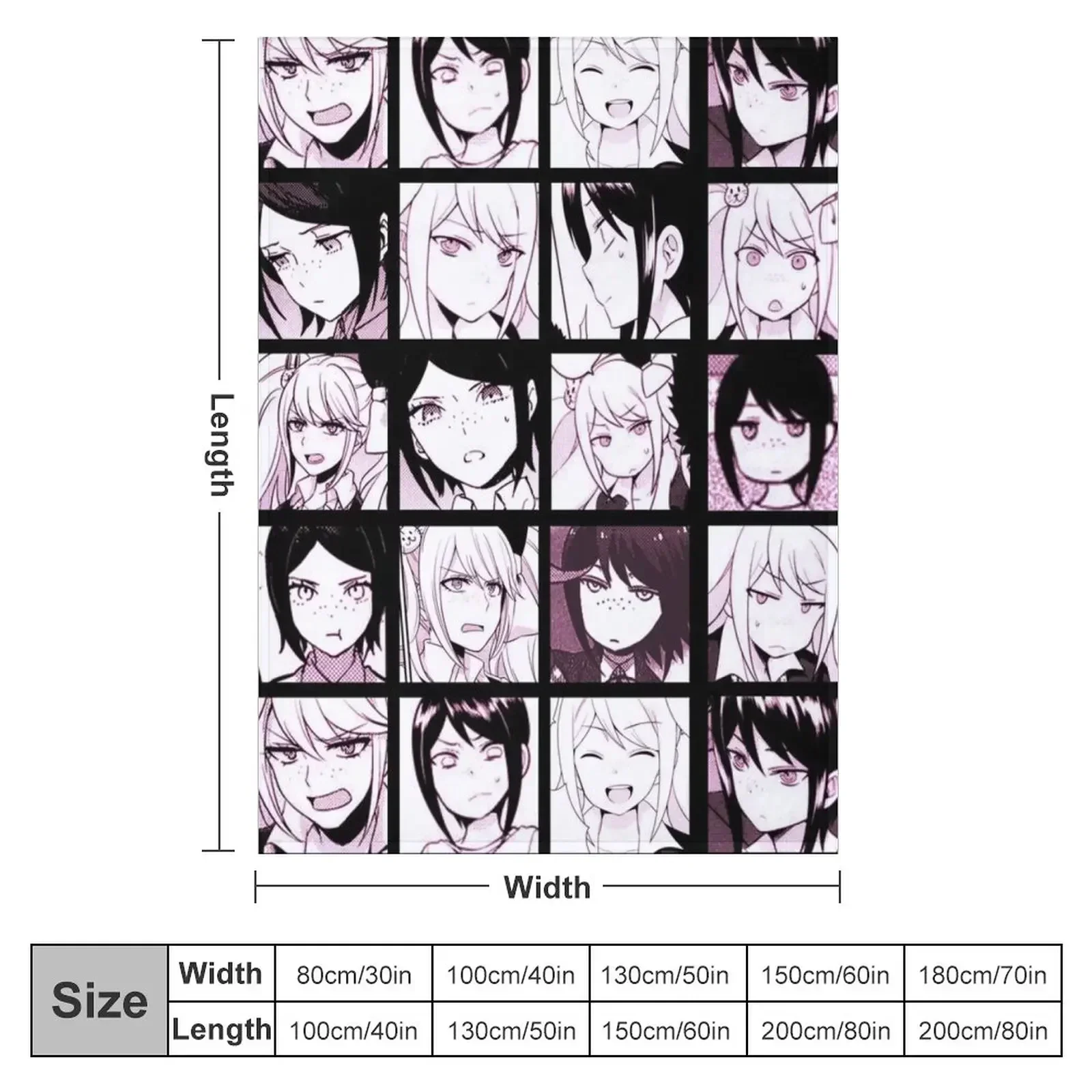 Mukuro Manga Collection (Colored) Throw Blanket couch cozy soft plush fuzzy picnic outdoor blanket