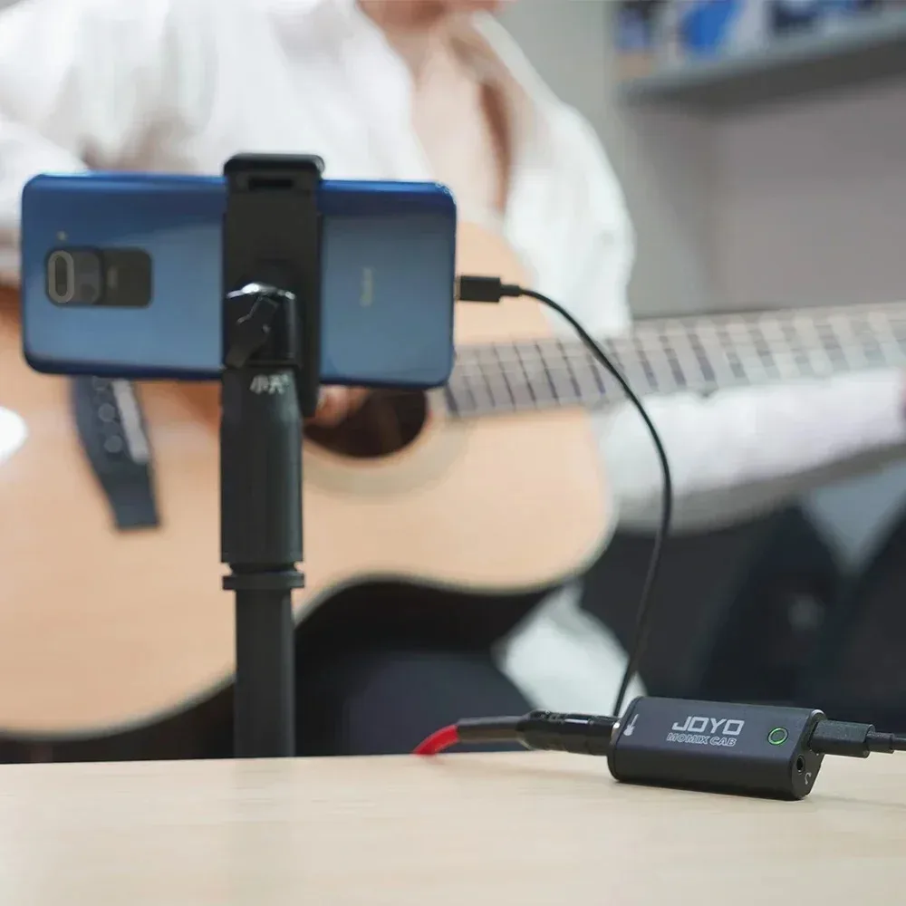JOYO Portable Pocket USB Sound Card Guitar Headphone Recording Live Streaming Plug and Play Mini Audio Mixer view 6