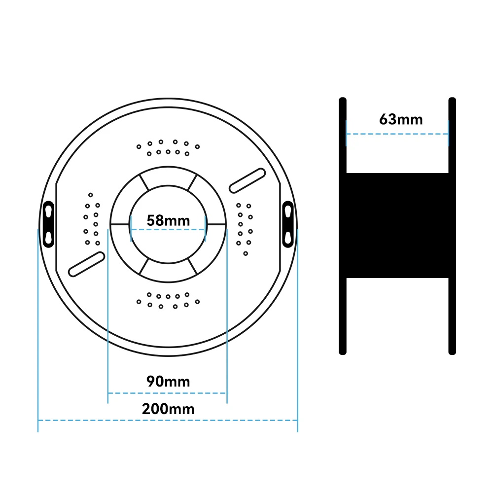 KINGROON 5KG ABS 3D Printer Filament 1.75mm 5KG(11LBS) 5 Rolls, High Strength Toughness, +/-0.02mm Accuracy, Black White Multicolor Local ship Big Sale view 4