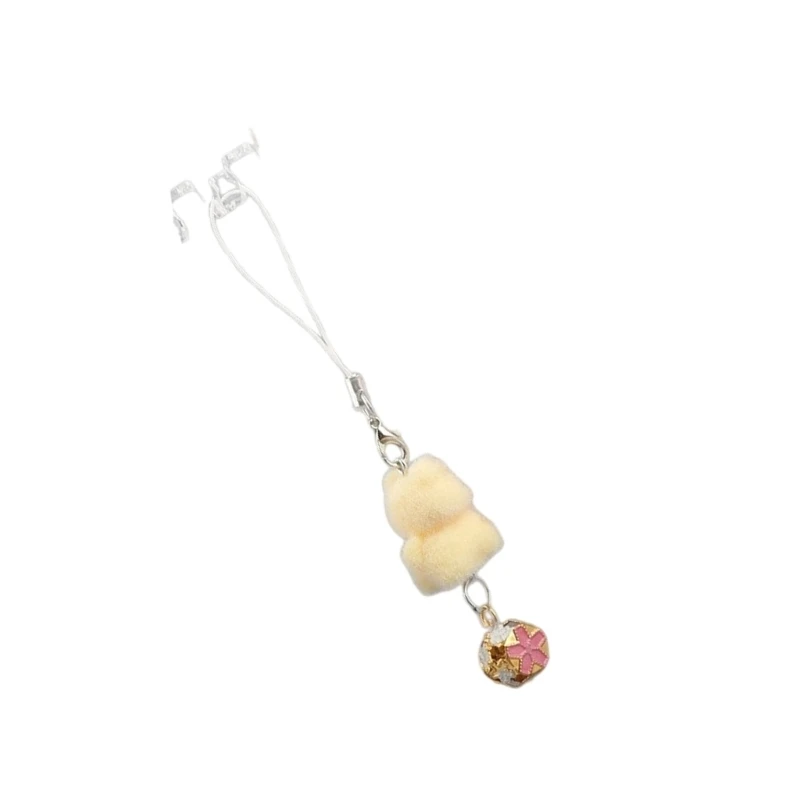 Unique Soft Flocking Cats Keychain for Phone Keys Stylish Sturdy Flocking Designs