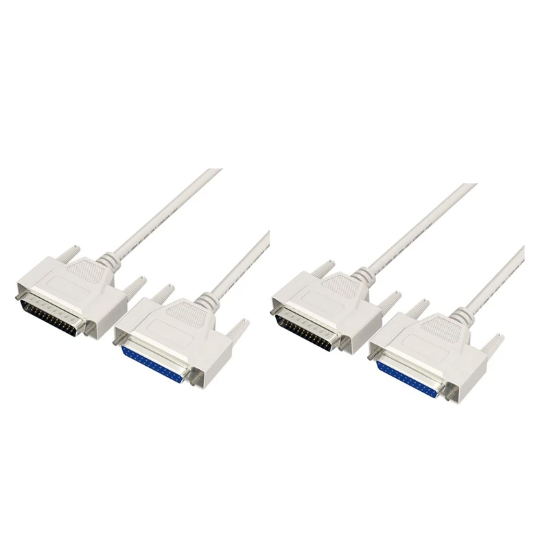 2X 25Pin DB25 Parallel Male To Female LPT Printer DB25 M-F Cable 1.5M Computer Cable Printer Extending Cable 25 Pin LPT