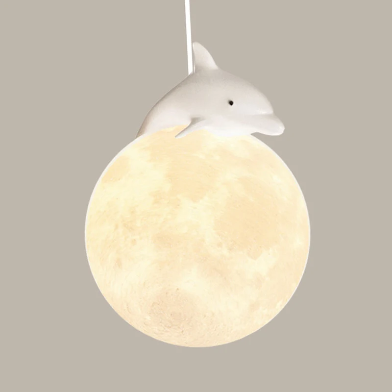 Creative Cartoon Animal Pendant Lamps for Children\'s Room Bedroom Bedside Lighting Lucky Cat Astronaut Unicorn Hanging Light