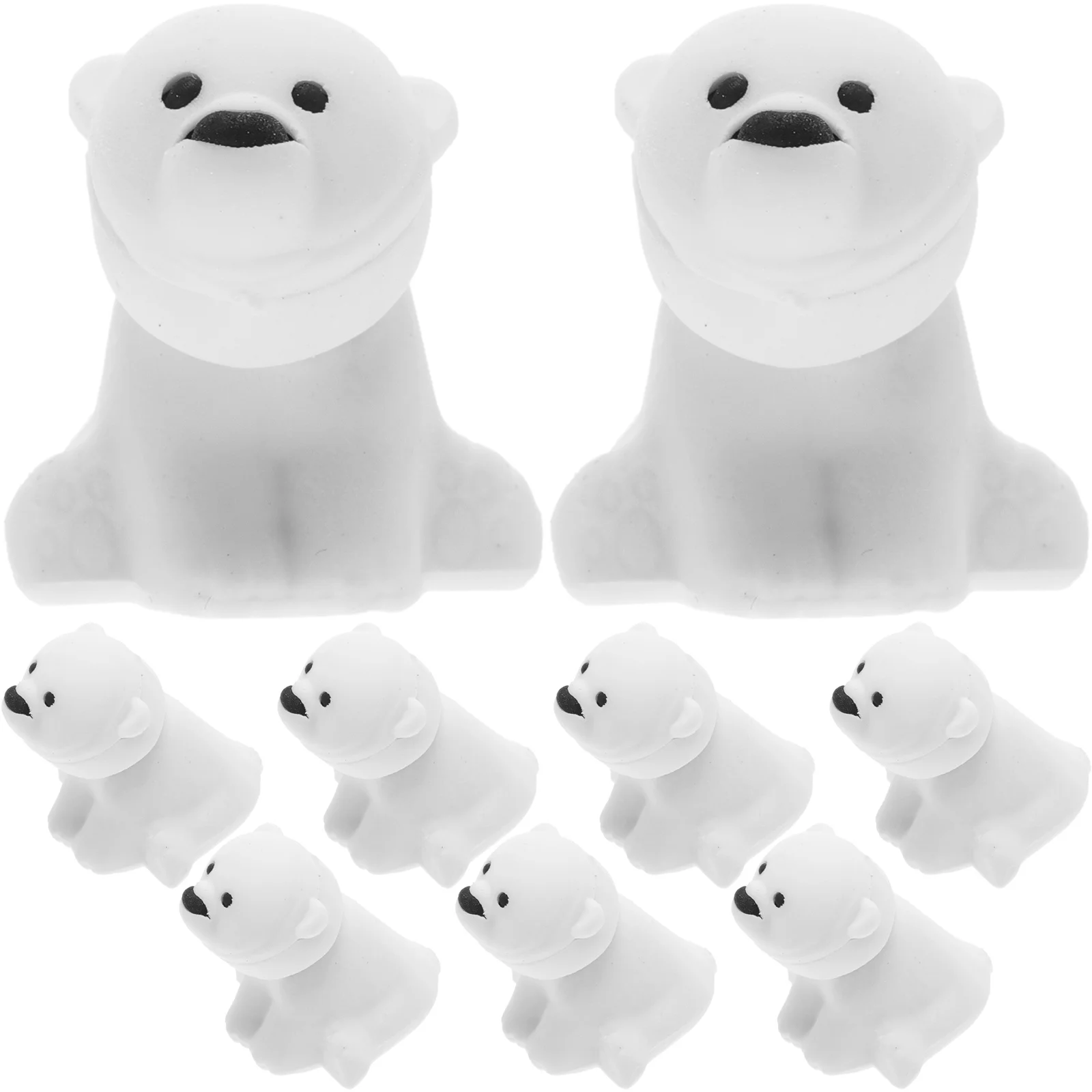 

20Pcs Mini Polar Bear Erasers Smooth Erasing Surface Safe for Children Ideal for School Kindergarten Decoration Collection Item