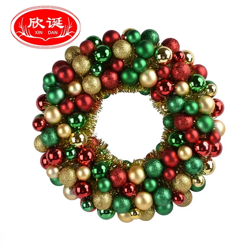 

Christmas wreath ornaments Christmas balls wreath ornaments window scene layout door wall hanging tree tower ornaments