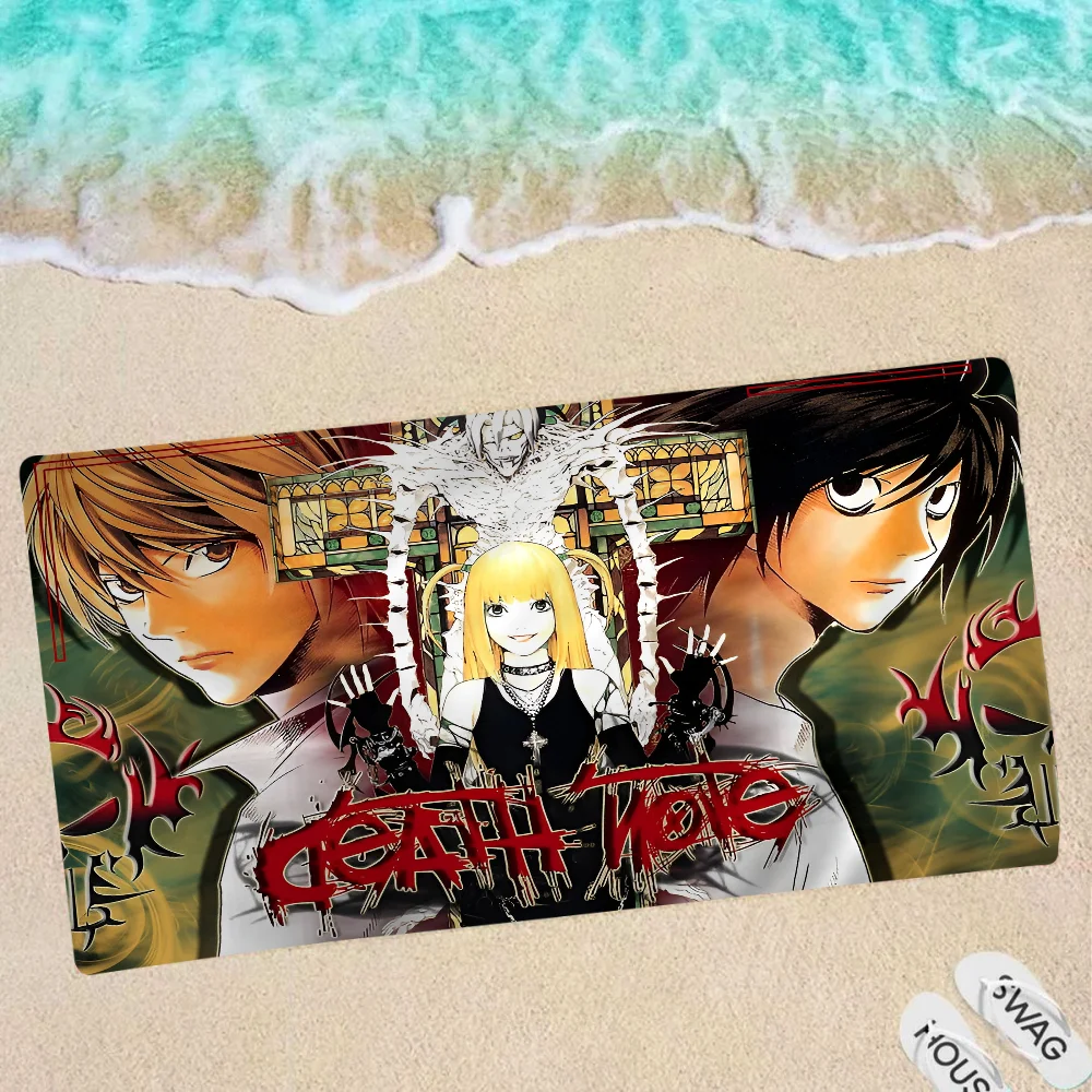 

Anime Manga Death Note Beach Towels Shower Towel Sauna Travel Spa Microfiber Quick Dry Gym Accessories Cute Room Decor