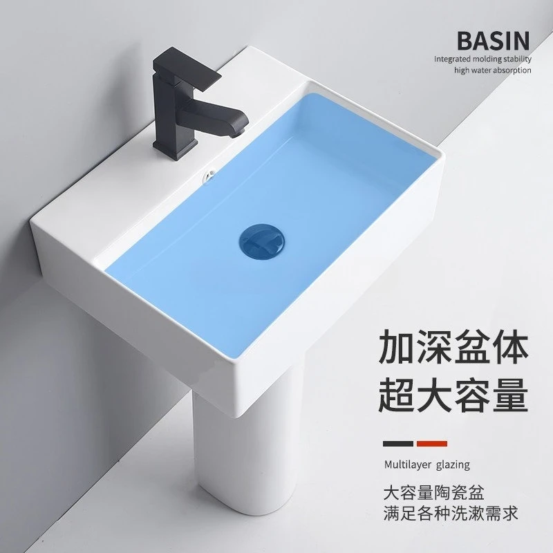 Elevated ceramic column basin Wash basin Household column type washbasin Wash basin Wash