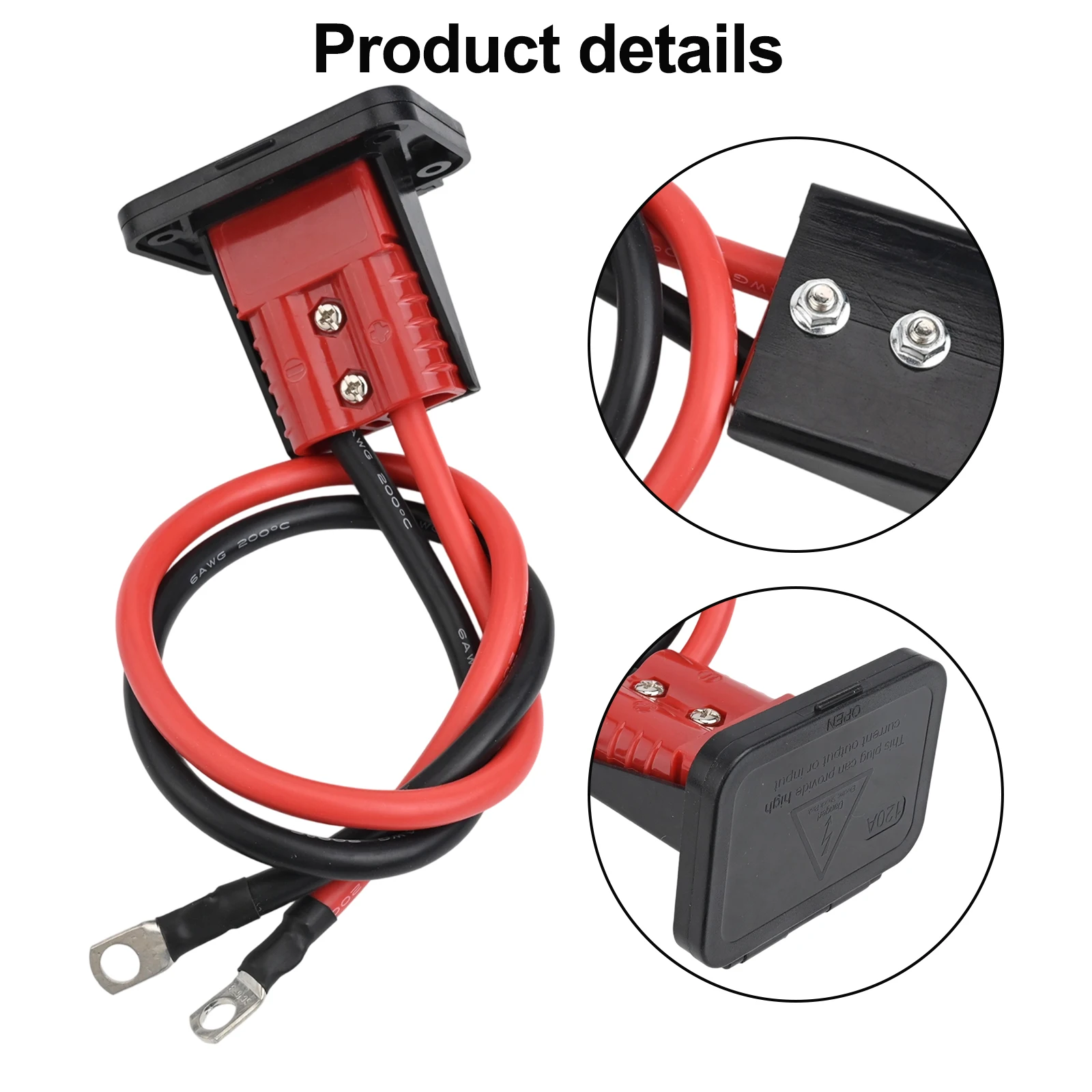 120A For Battery Quick Connect Disconnect Cable with Mount Bracket for Electric Vehicles and RV Applications 120A
