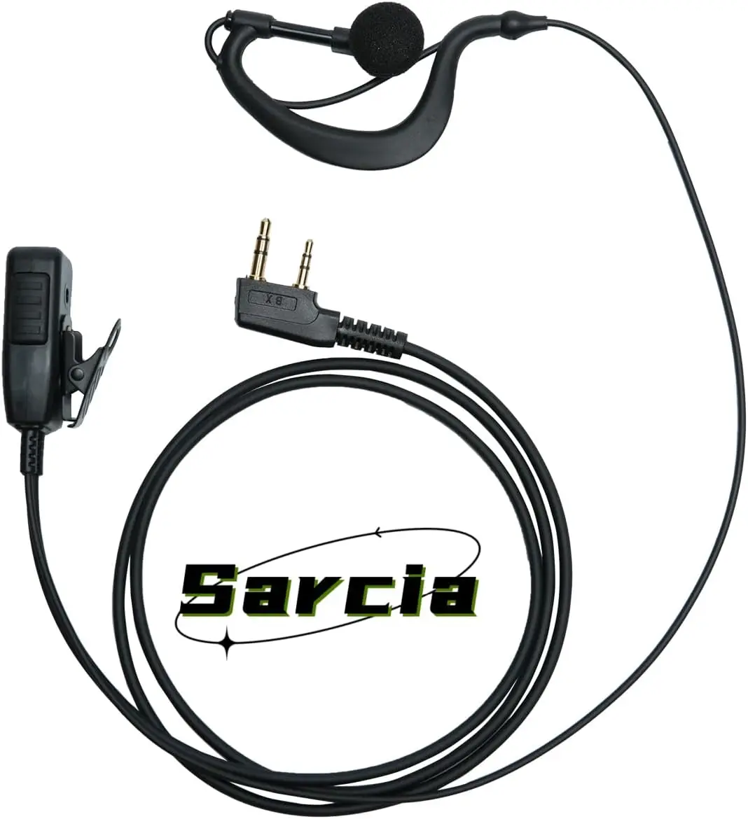 Walkie Talkie Earpiece with Mic Compatible with Baofeng UV-5R BF-F8HP BF888S UV82 Kenwood NX1200 NX1300 Retc RT15 RT21 RT22 RT68