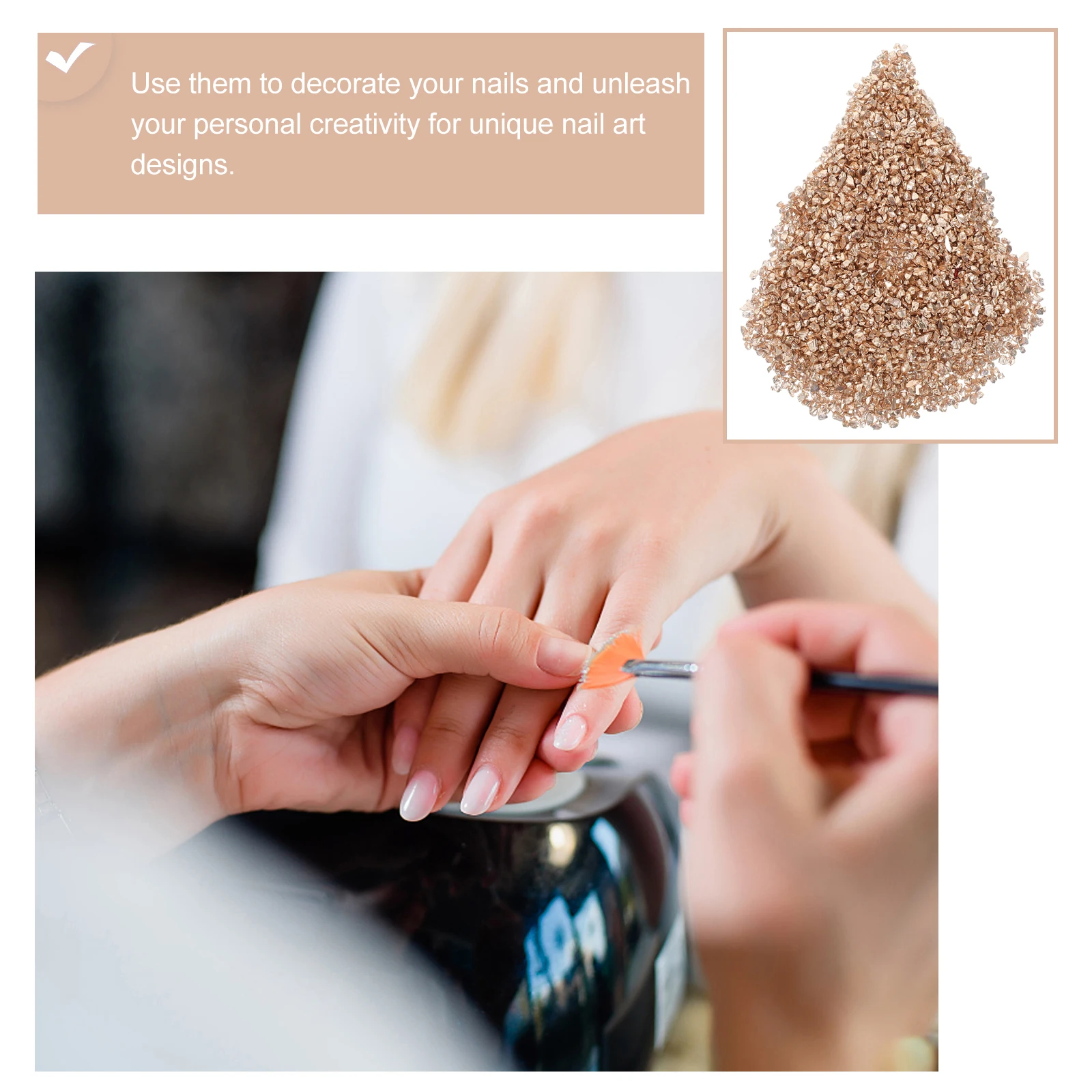 

Gravel Accessories Irregular Shapes of Metal Chips Crushed Glass Nail Charms Assorted Bulk Picture Frame Craft Glitter