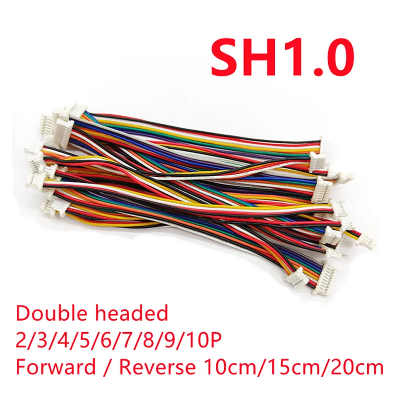 10 sztuk SH 1.0 SH1.0 kabel drutowy 2/3/4/5/6/7/8/9/10Pin linia elektroniczna podwójne podłączenie wtyczka terminala 100 MM/150 MM/200 MM 28AWG