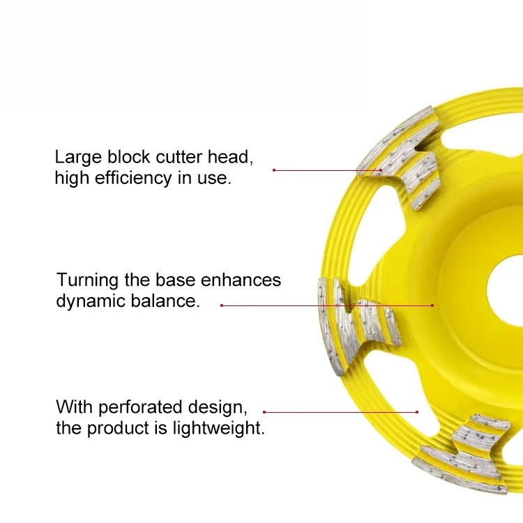Power Tools Accessories Cold Pressed 125mm Angle Grinder Disc Abrasive Grinder Diamond Grinding Cup Wheel for Stone