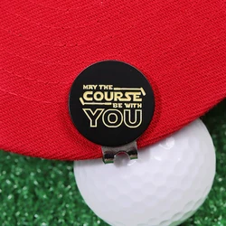 May The Course Be with You Clip de sombrero de Golf, marcador de bola magnético esmaltado, Clips de gorra de béisbol, joyería, accesorios de ayuda de entrenamiento de Golf