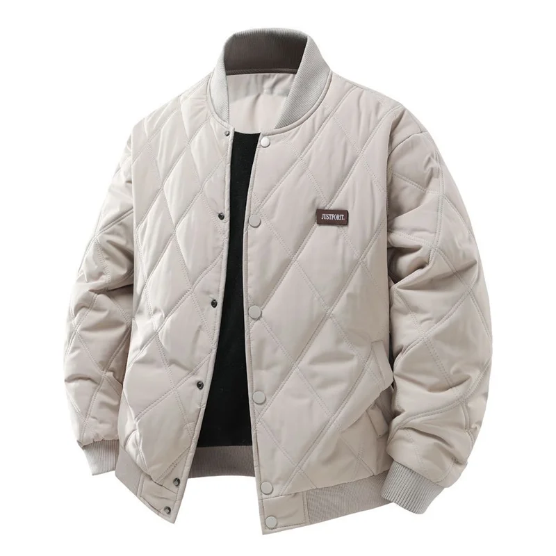 Autumn and Spring New Fashion Trend Warmth Casual Sports Style Stand Collar Single-breasted High Quality Men's Cotton Jacket