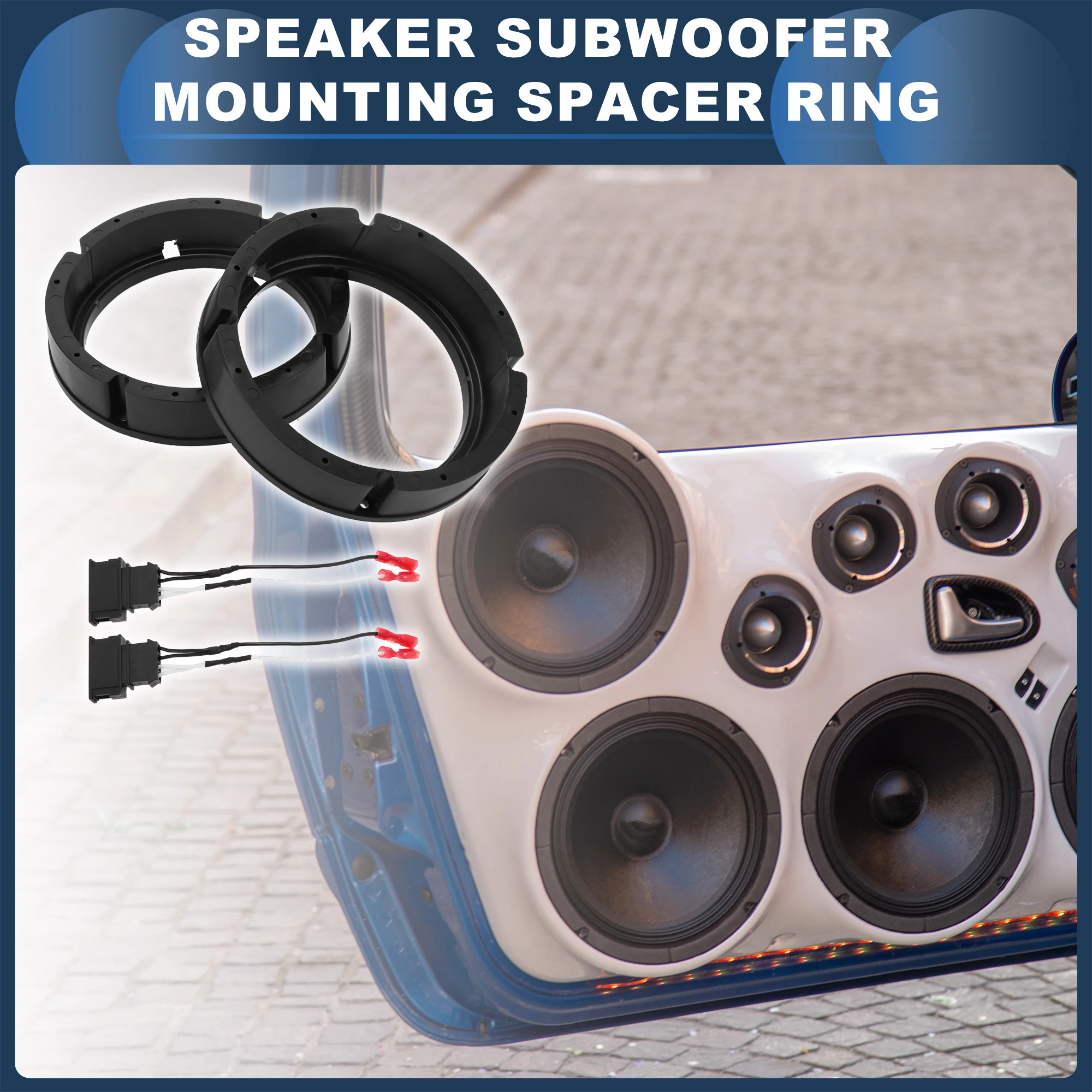 UXCELL SSpeaker Spacer Ring Tweeter Speaker Spacer Adapter Front Rear for 6.5